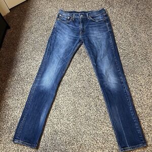 Levi's 511 Slim Fit Jeans Men's W32 L34 Blue Denim Straight Leg